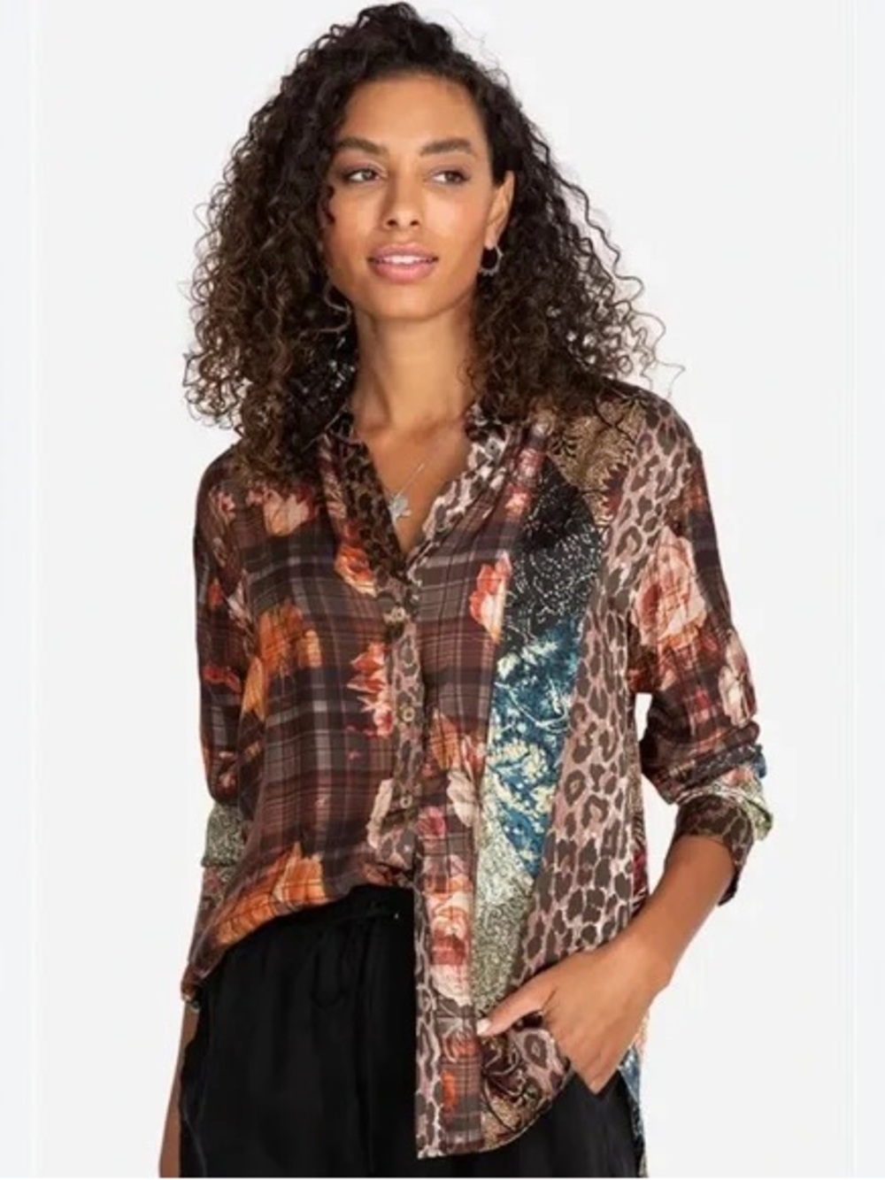 JohnnyWas Workshop button up blouse